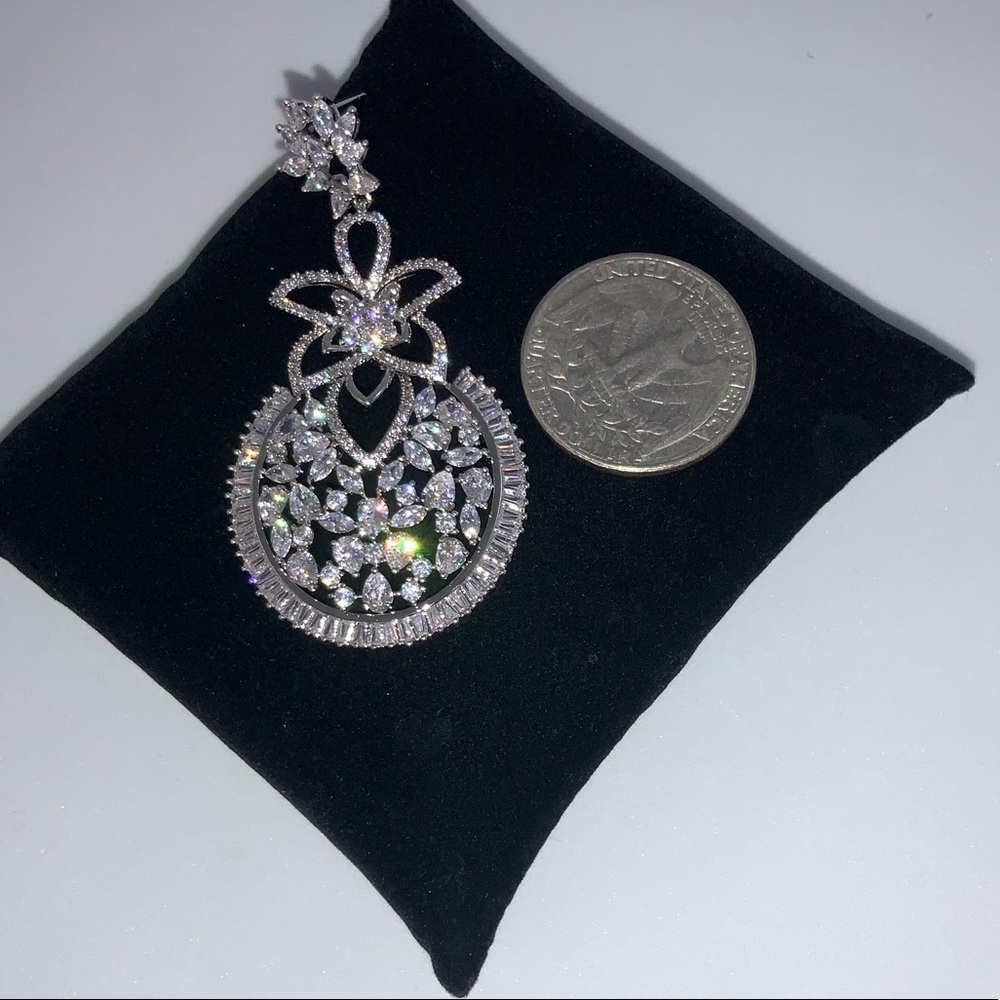 7ct Multi Stone Dangle Earrings - Picture 8 of 9